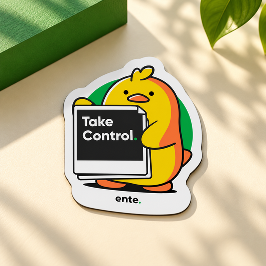 Ente magnet in sunlight with green scenery