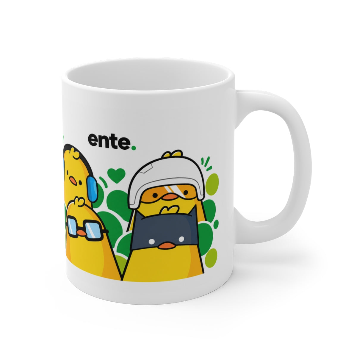 Ente Duckies Mug right view on white